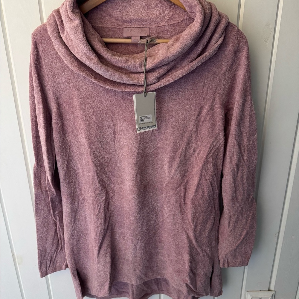 Barefoot Dreams Cowl Neck Sweater - orchid NWT